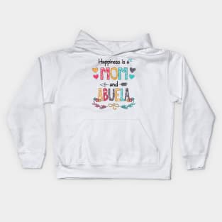 Happiness Is A Mom And Abuela Wildflower Happy Mother's Day Kids Hoodie